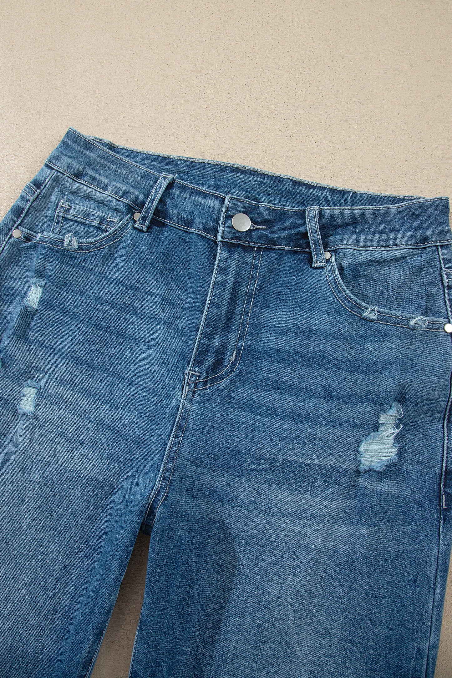 Ashleigh Blue High Waist Frayed Hem Flare Jeans