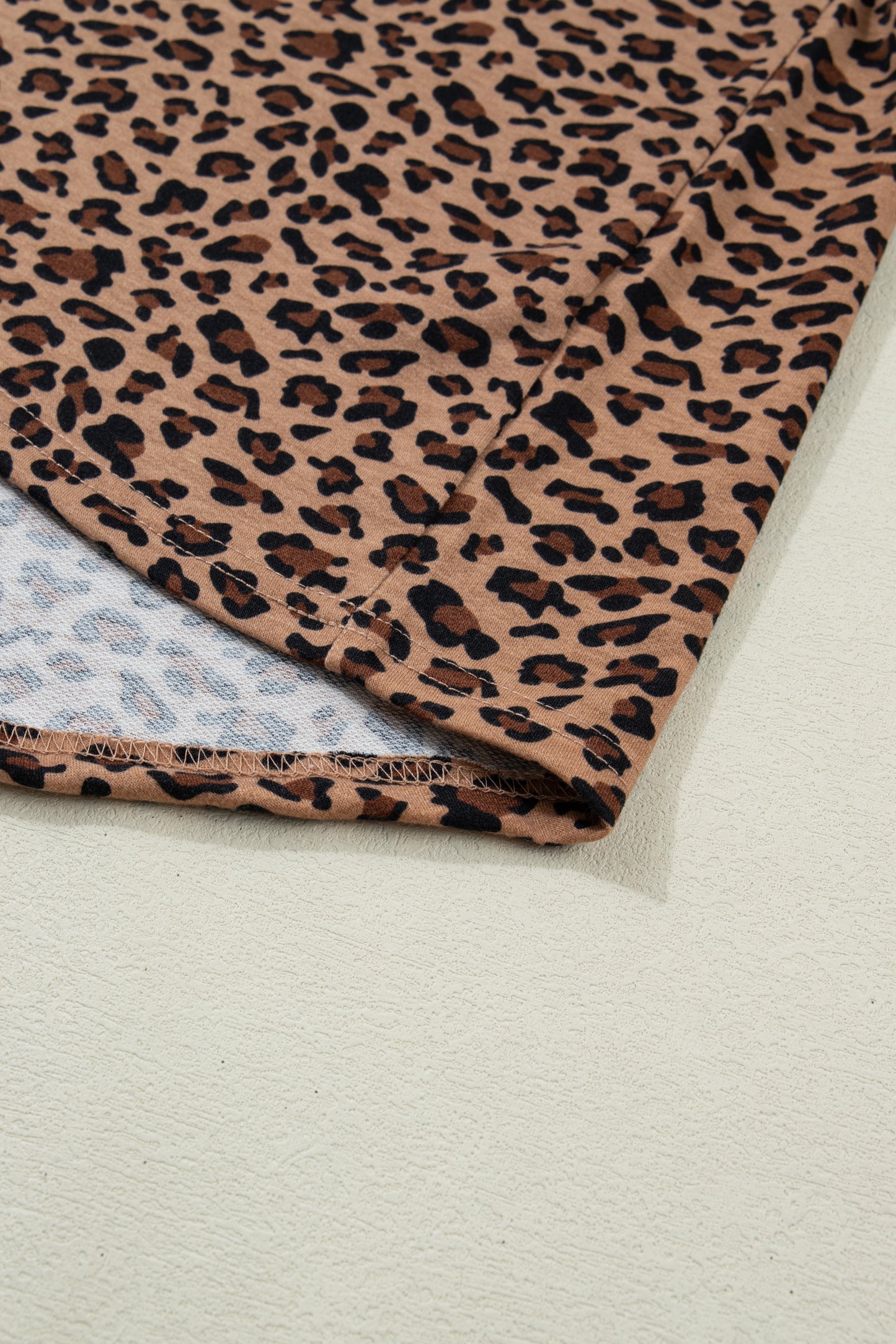 Brown Leopard Plus Size Top & Pleated Pants Set