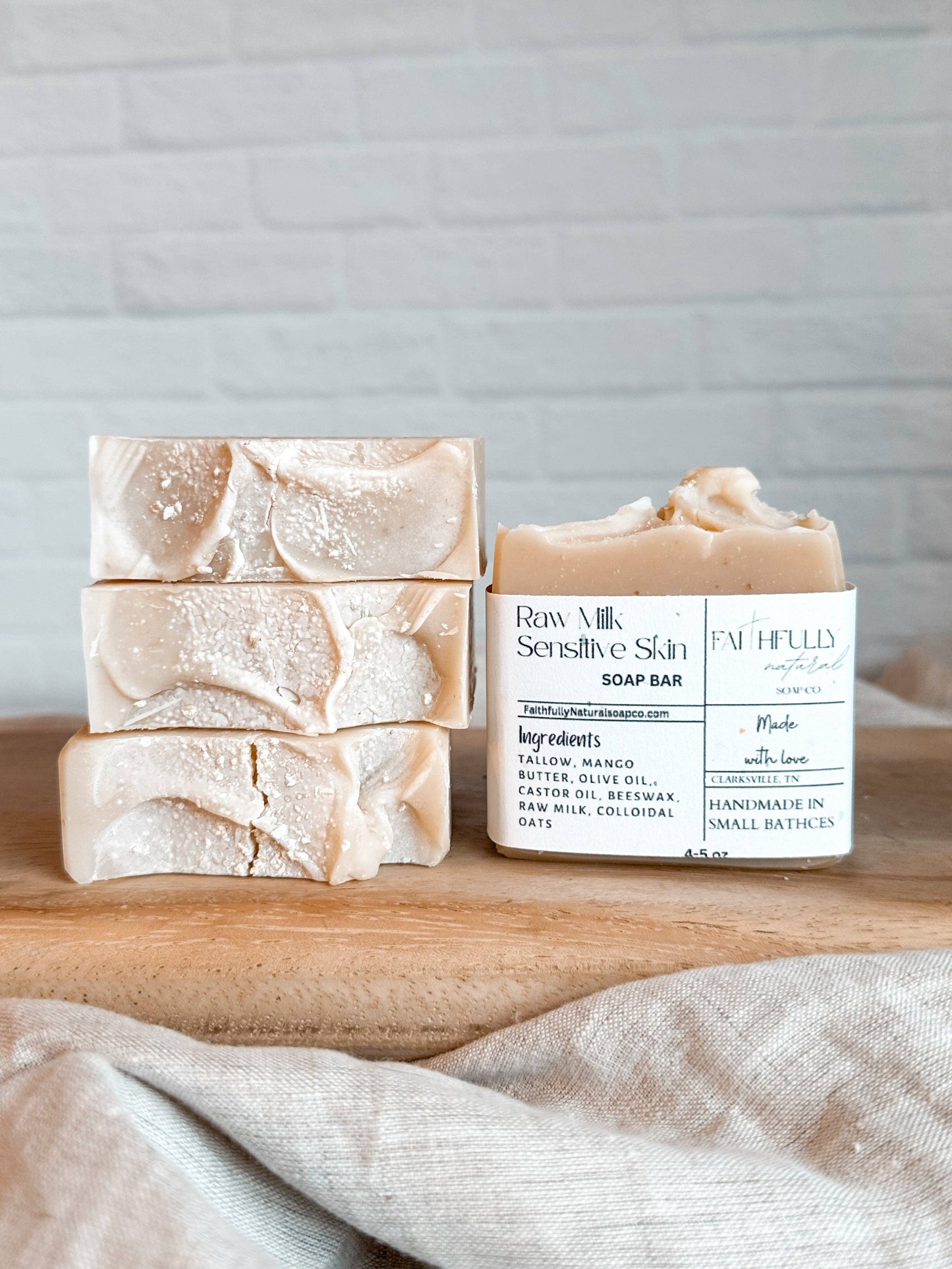 Raw Milk Sensitive Bar – Tallow & Oat Small Batch Soap