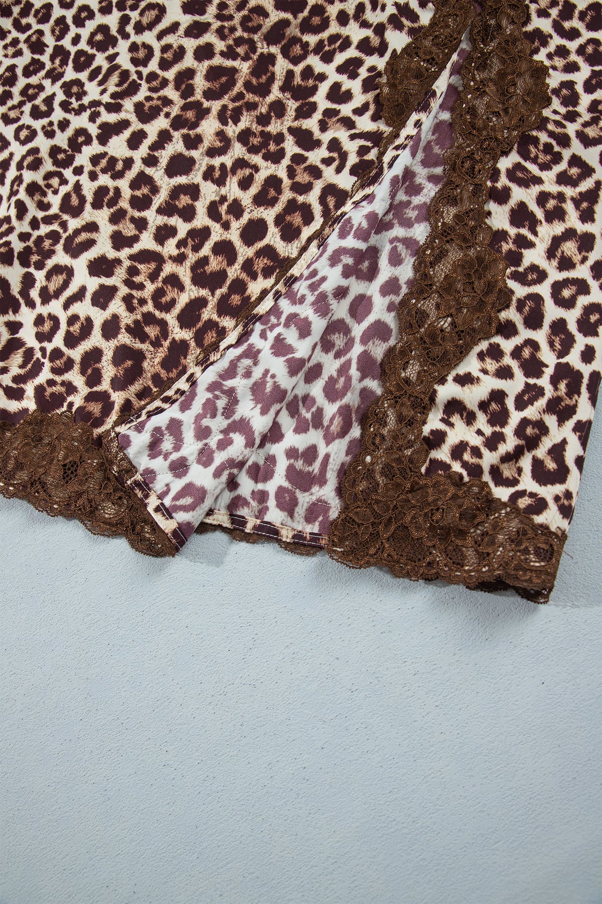 Multicolour Cheetah Print Trim Split Long Western Skirt