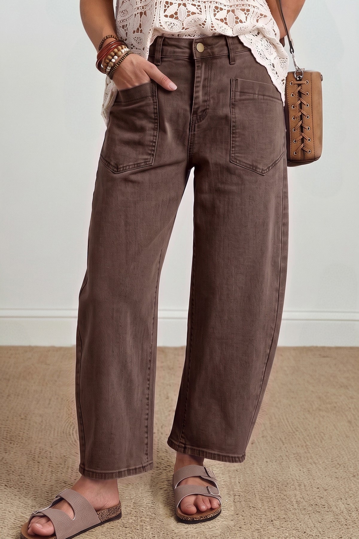Coffee Run Barrel Jeans