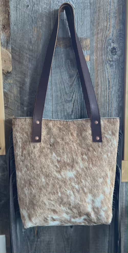 Cowhide Tote with Fringe – Embossed Brands & Genuine Leather