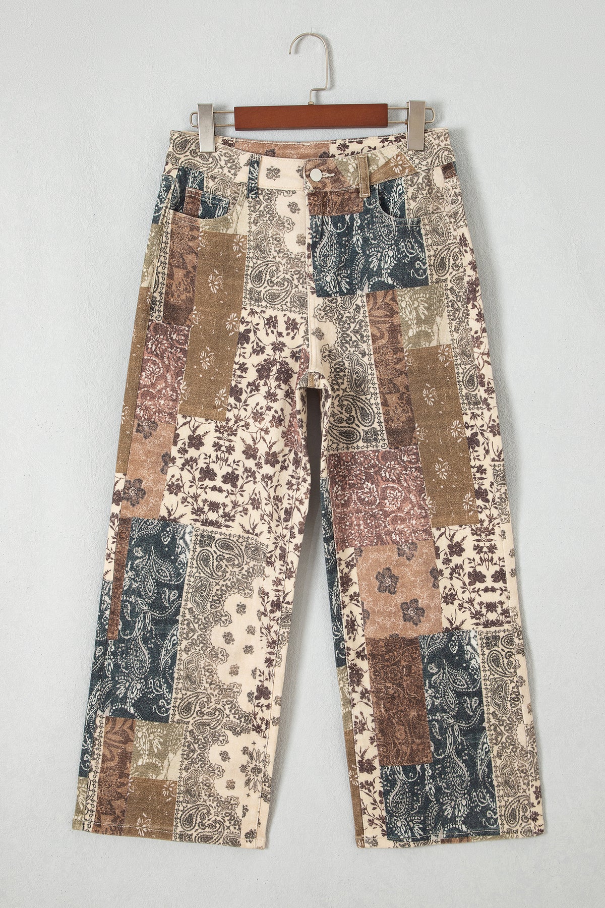 Western Print Wide-Leg Jeans — 2 Prints