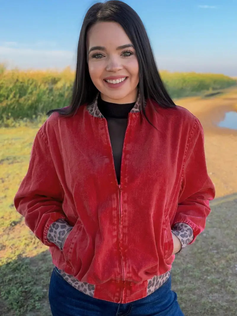 Pre-Order | Red Dirt Road Bomber Jacket | XS–3X