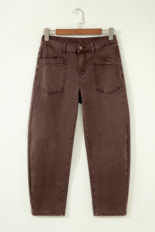 Coffee Run Barrel Jeans