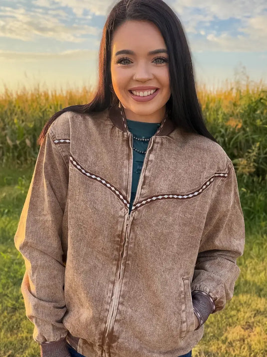 Pre-Order | Buckskin Buckstitch Bomber Jacket | XS–3X