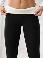 High Stretch Autumn And Winter Plush Lined Sherpa Leggings