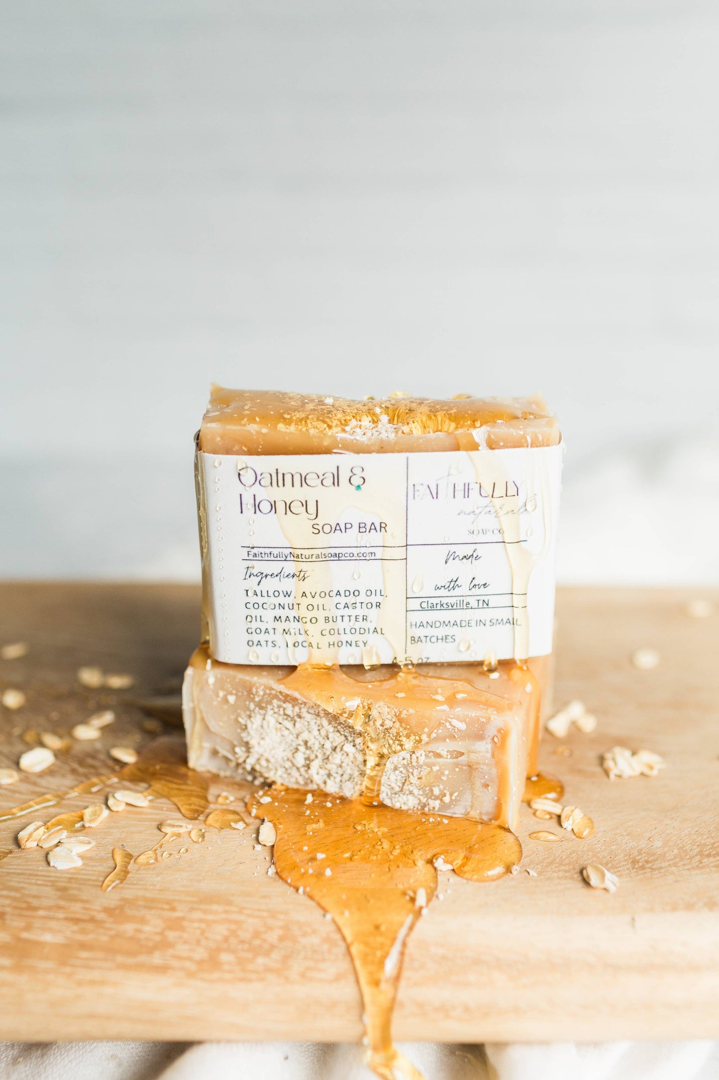 Oatmeal Honey Bar – Tallow & Goat Milk Small Batch Soap