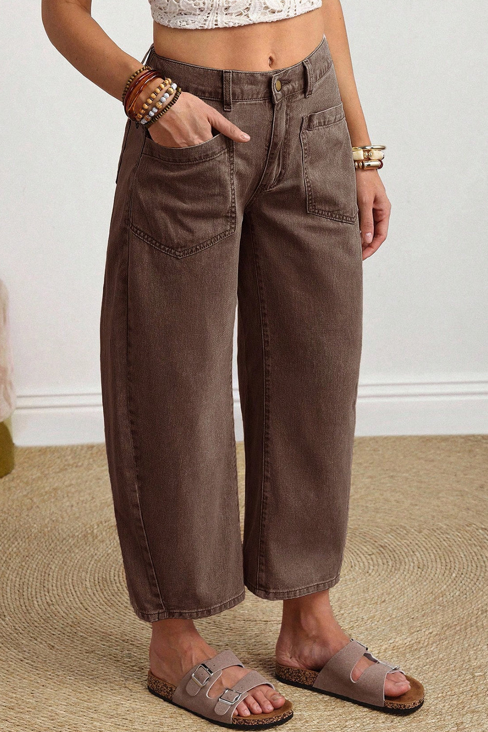 Coffee Run Barrel Jeans