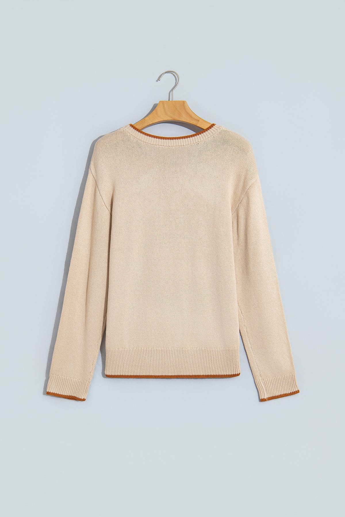 HOWDY Rope Letter Relaxed Sweater