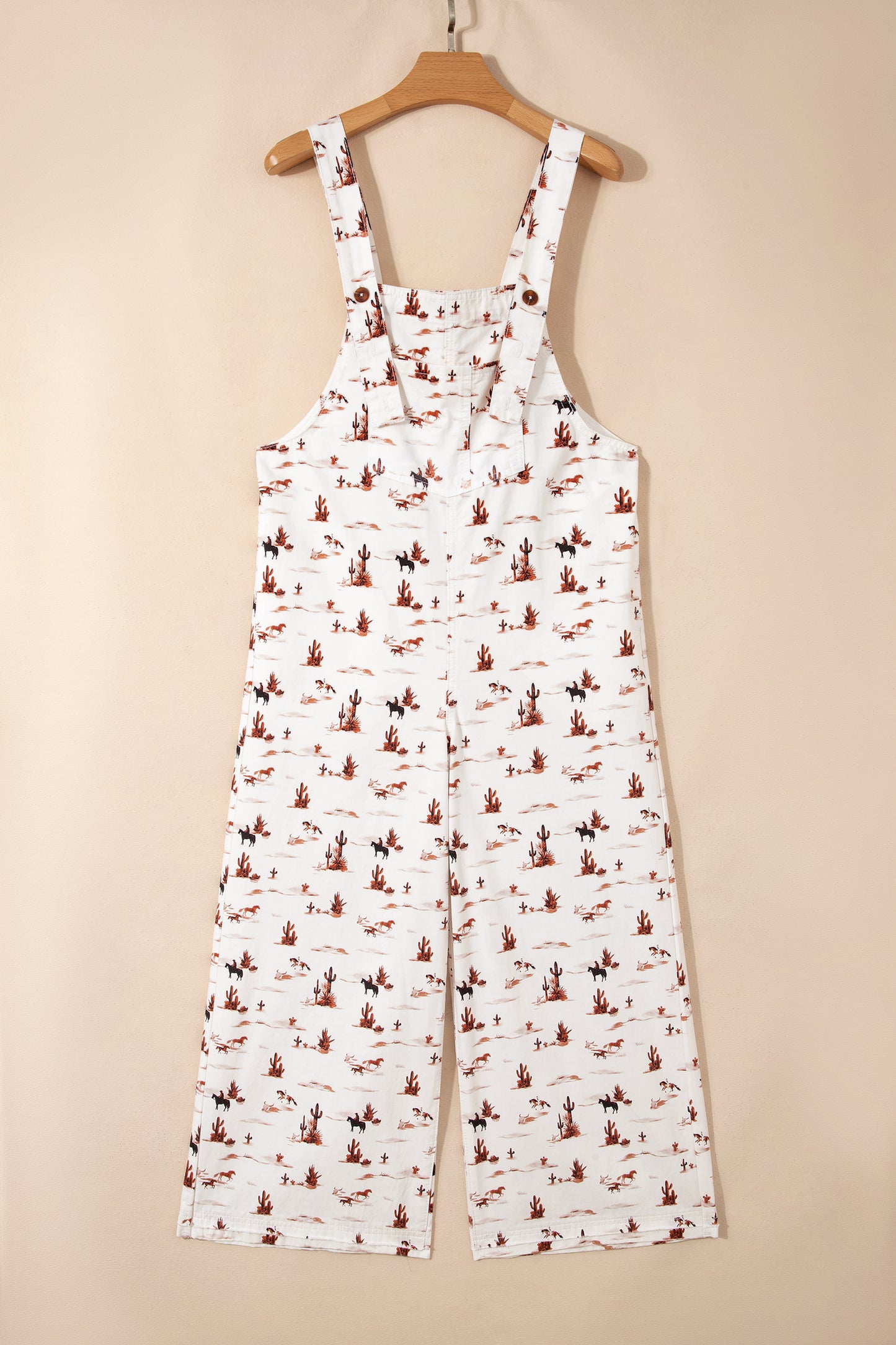 Free Rein Western Printed Jumpsuit – Relaxed Fit Cotton Dungarees
