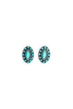 Elongated Turquoise Post Earring