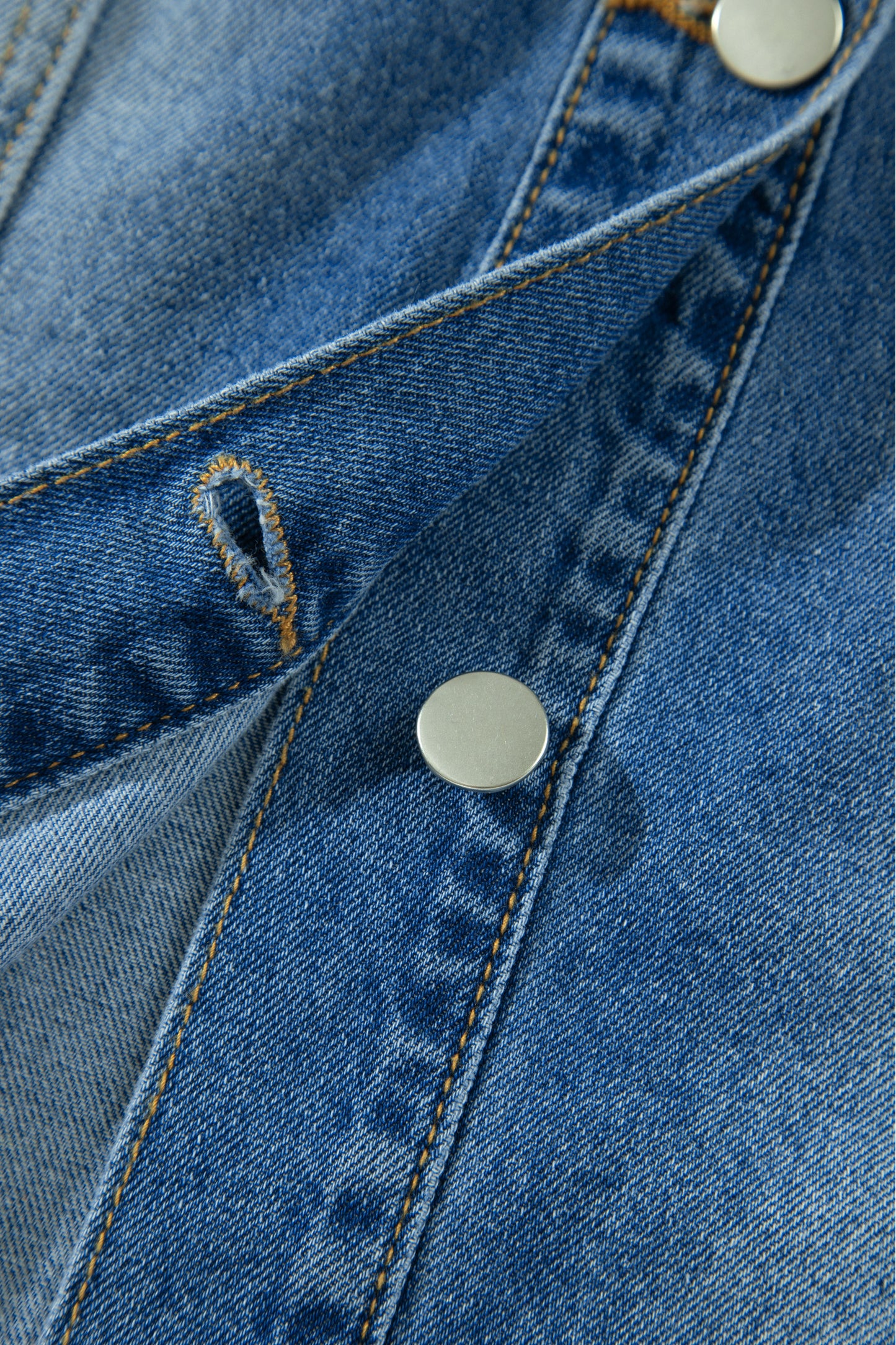 Blue Ruffle Sleeve Raw Edge Western Denim Jacket