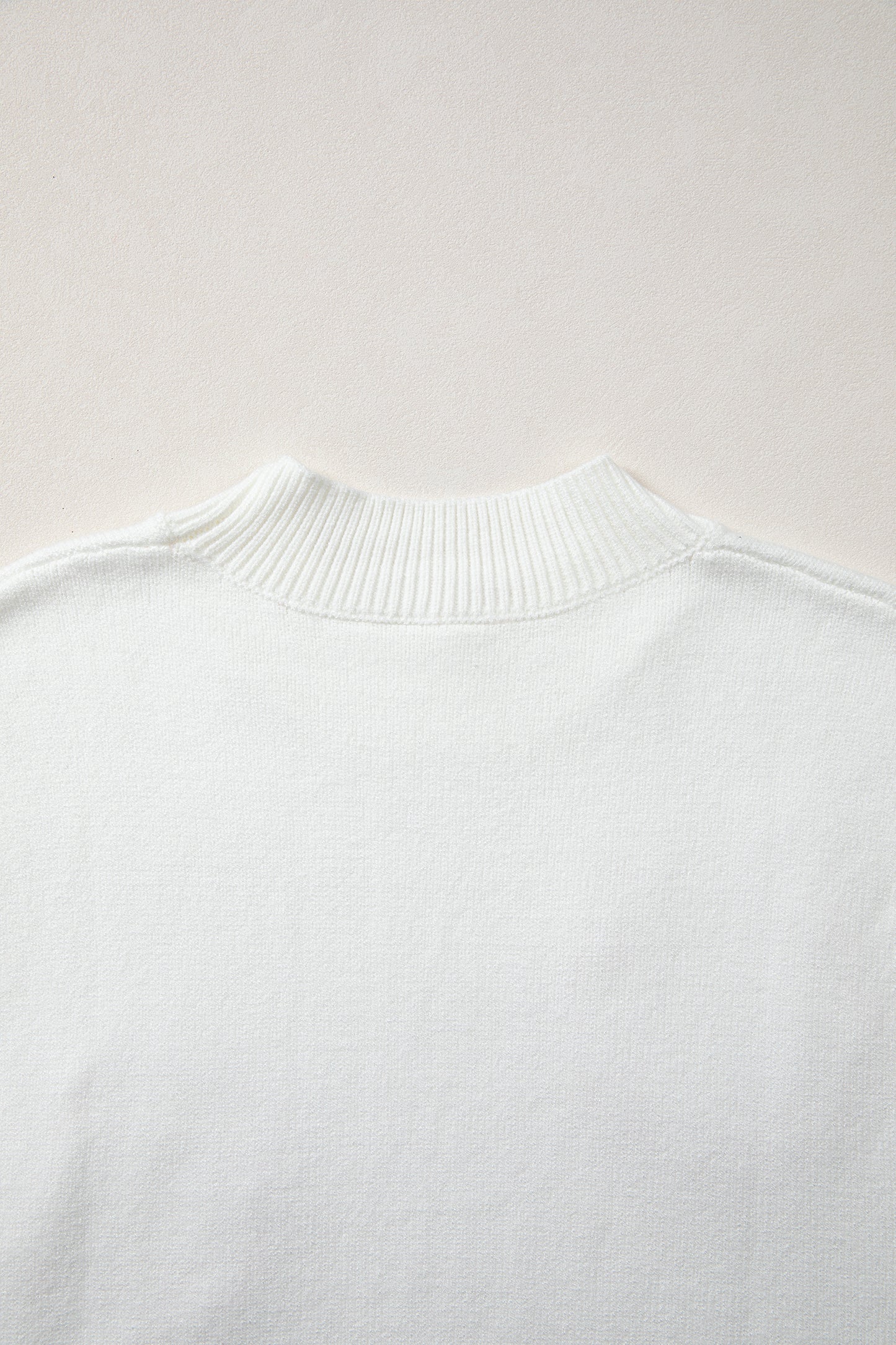 Parchment Corded Horseshoe Mock Neck Sweater Available in multiple colors