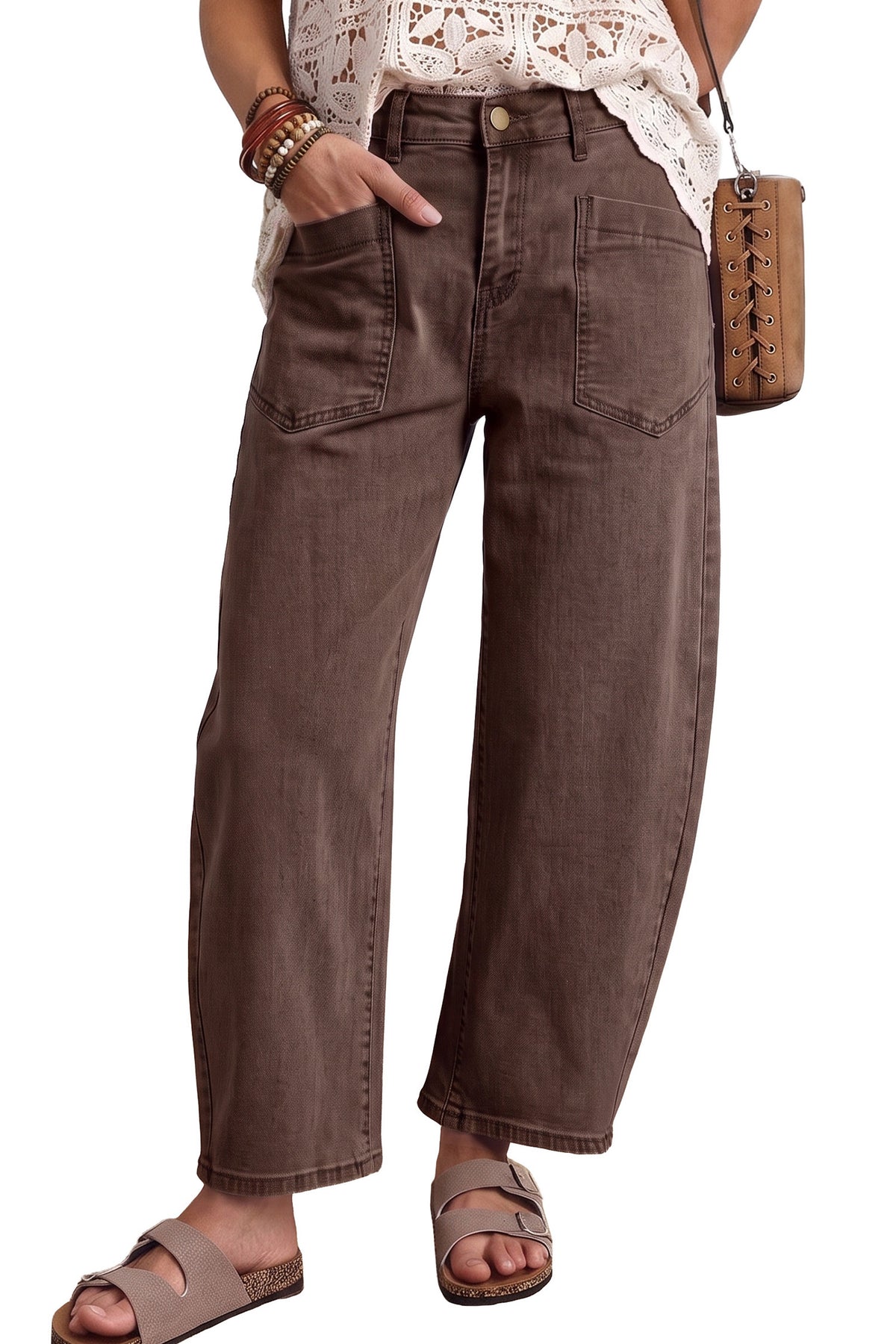 Coffee Run Barrel Jeans