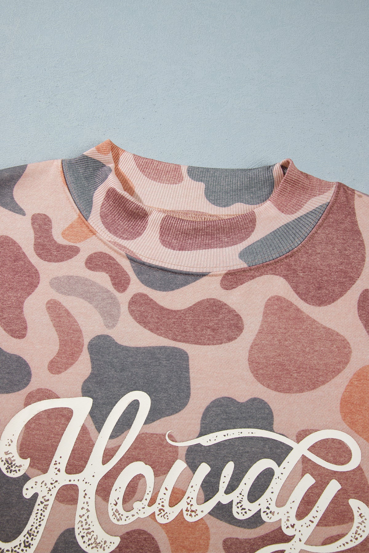 Khaki Camo Howdy Western Graphic Crewneck