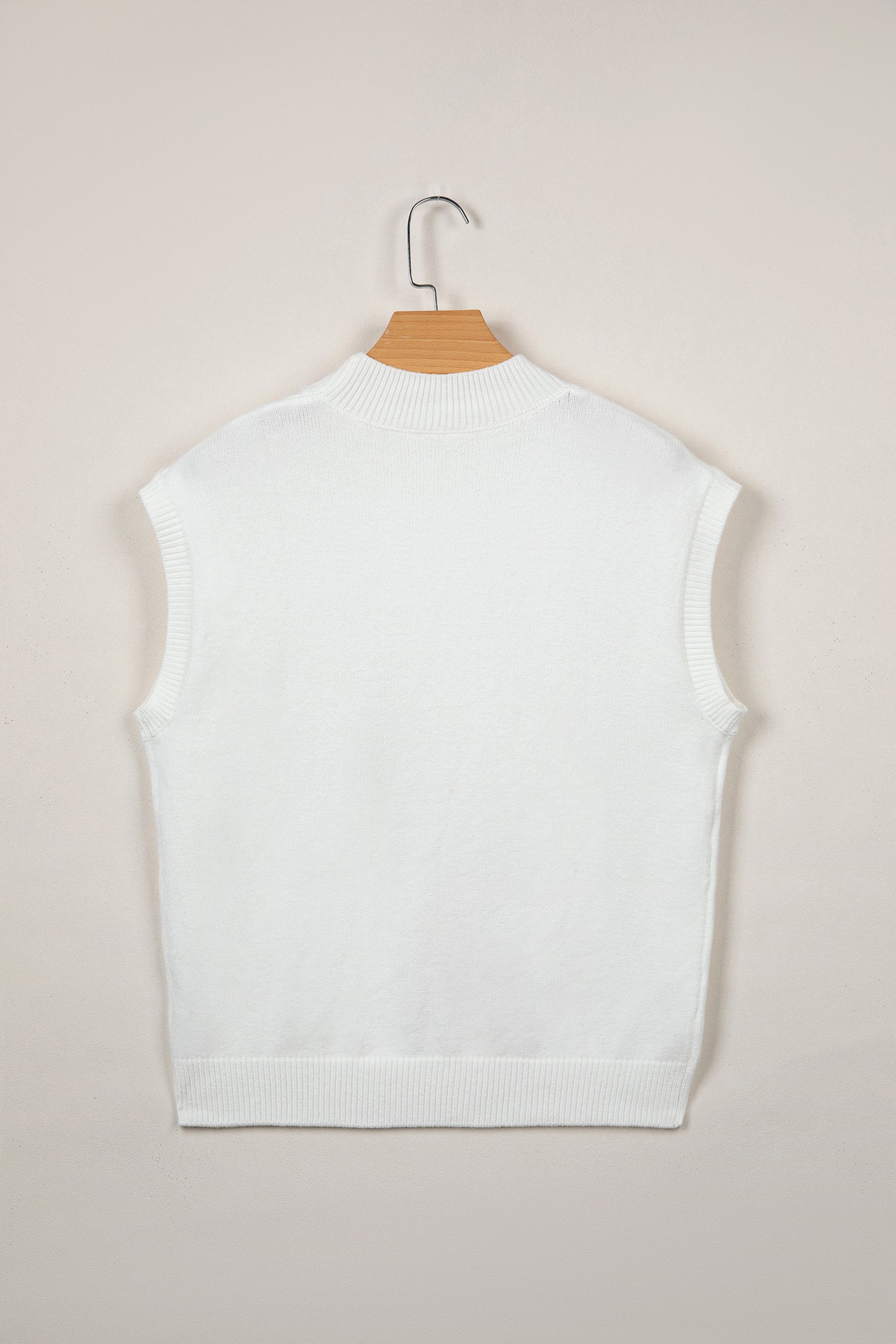 Parchment Corded Horseshoe Mock Neck Sweater Available in multiple colors