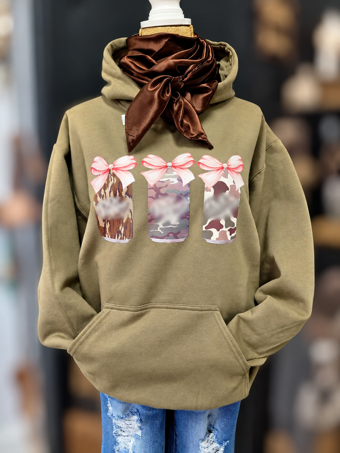 Dr Pppr Camo Bow Hoodie