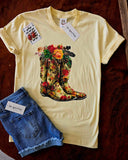 Floral Boot Tee