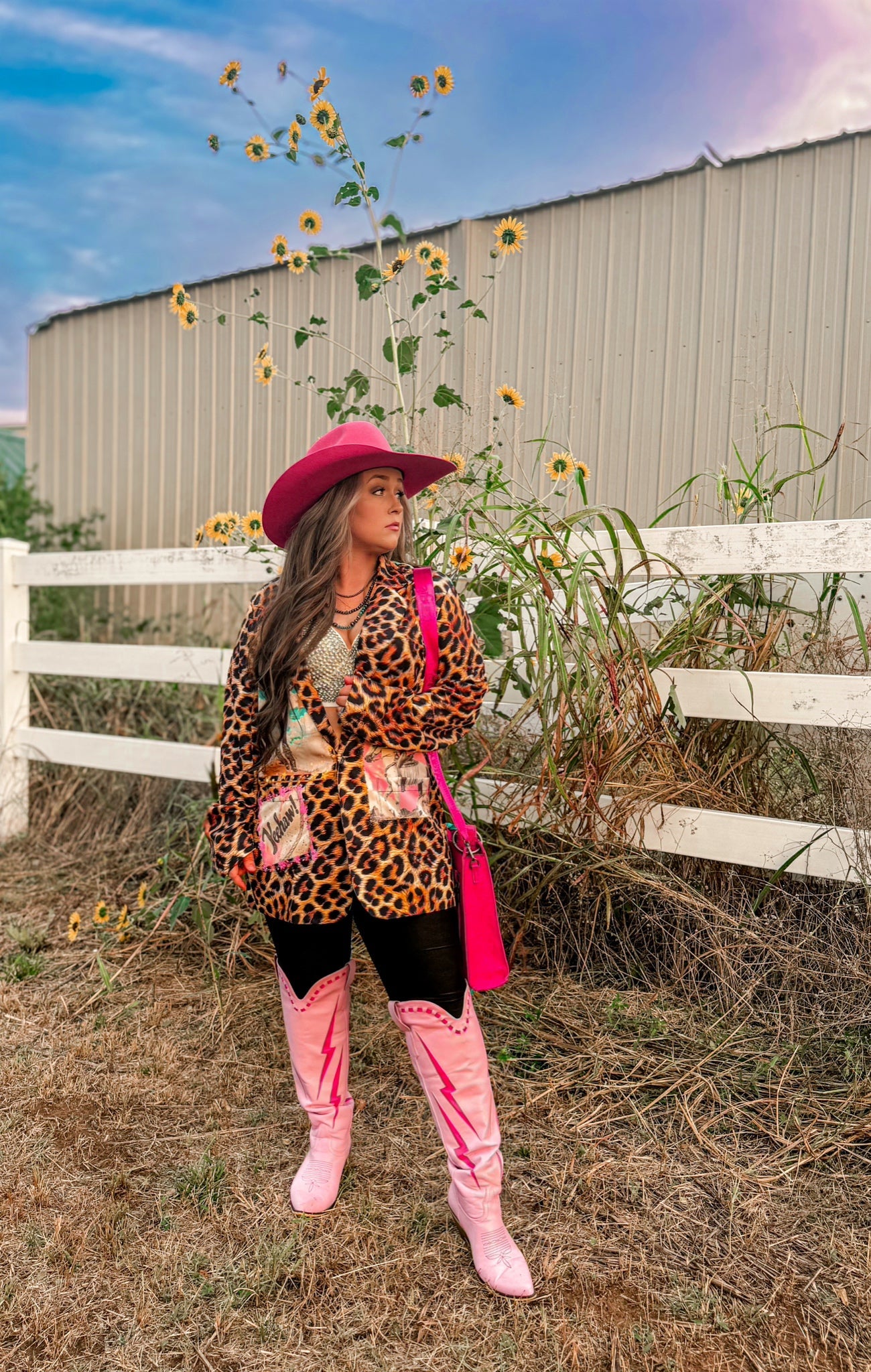The Baha Ranch Retro Pop Western Collage Blazer | Includes Plus Sizes