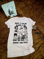 Sweet as Sugar, Hard as Ice Tee in Heather Prism Peach