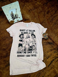 Sweet as Sugar, Hard as Ice Tee in Heather Prism Peach