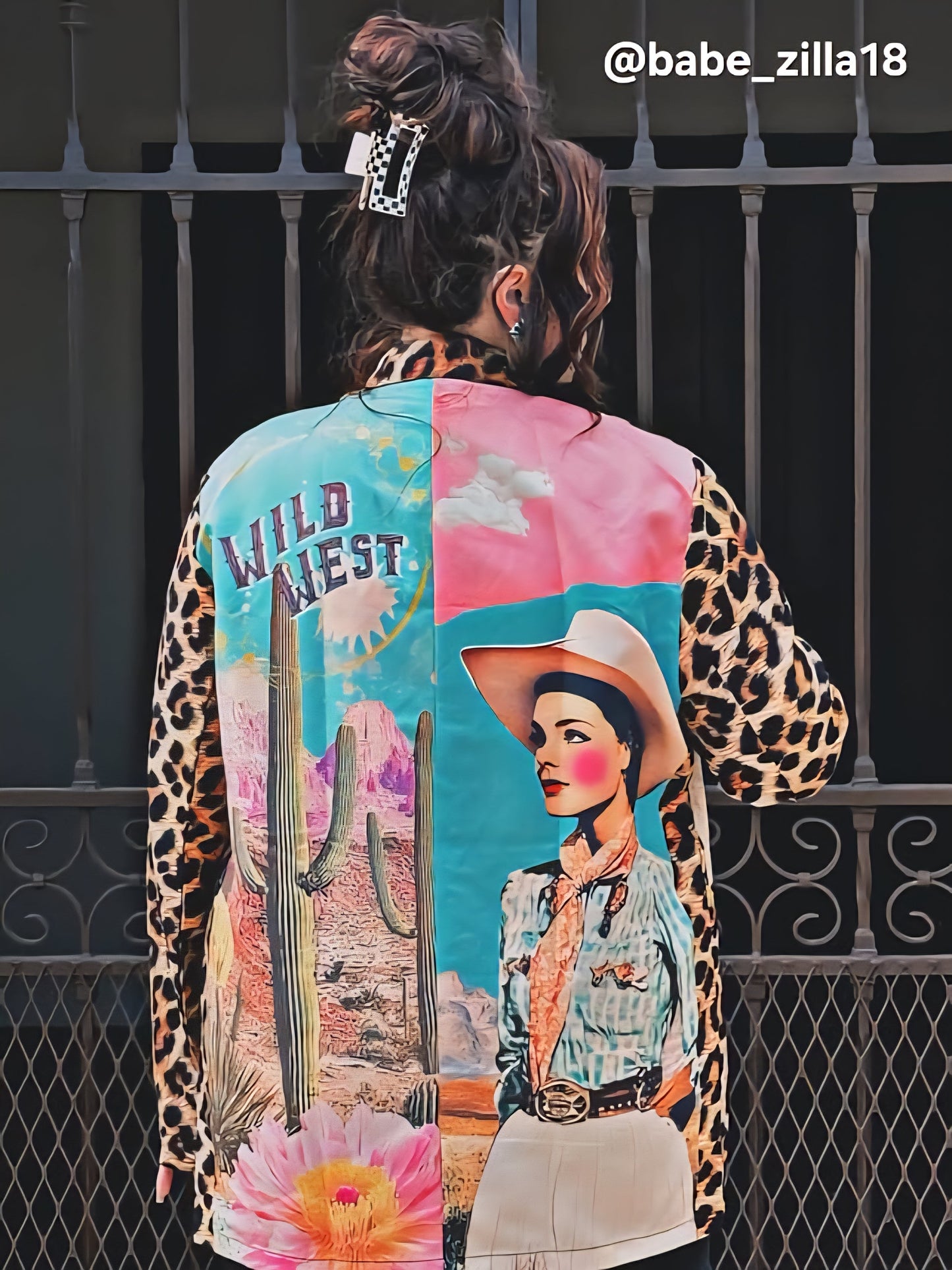 The Baha Ranch Retro Pop Western Collage Blazer | Includes Plus Sizes