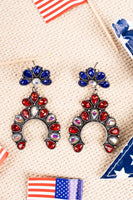 TIPI Patriotic Crystal Squash Blossom Earrings