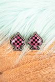 TIPI Cosmic  Spade Silvertone Earrings