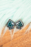 TIPI Cosmic  Spade Silvertone Earrings